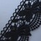 1 Yard Black Rose Motif Venice Lace Trim with Rough Scalloped Edges for Elegant Sewing Projects 2.75 Inch Wide